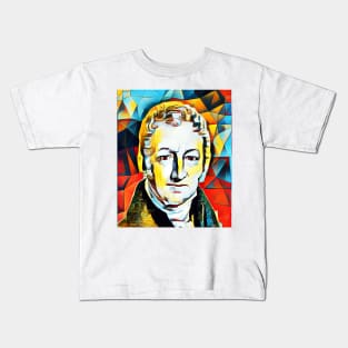 Thomas Robert Malthus Abstract Portrait | Thomas Robert Malthus Artwork 2 Kids T-Shirt